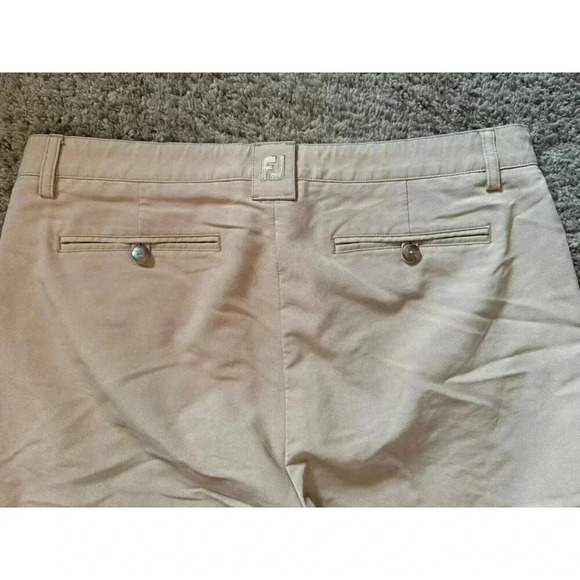 FOOTJOY Mens Pants Adult 36x32 Beige Performance Golf Chino Straight Leg - Picture 7 of 7
